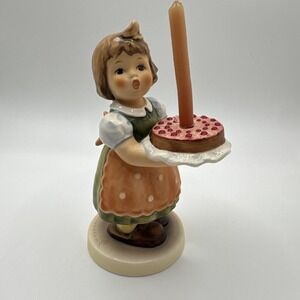 Goebel Hummel - Birthday Candle - TMK 6 - Girl With Cake And Candle